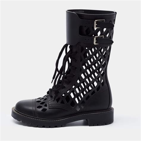 dior boots black|Dior combat boots.